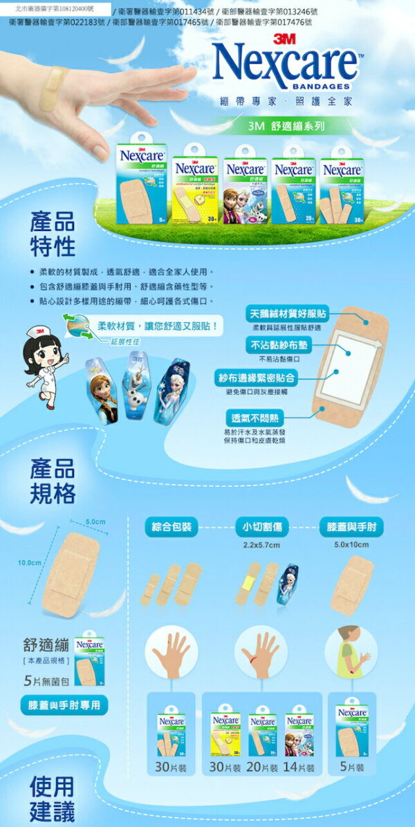 【合康連鎖藥局】3M 舒適繃大片(5片/盒)：圖片 2