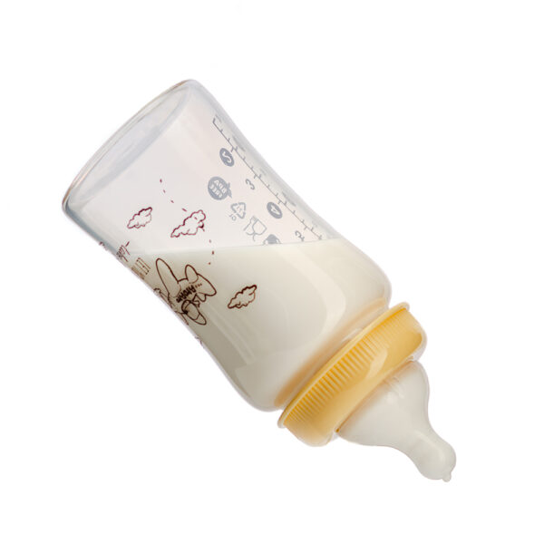 【合康連鎖藥局】黃色小鴨 寬口葫蘆玻璃奶瓶 180ml：圖片 4