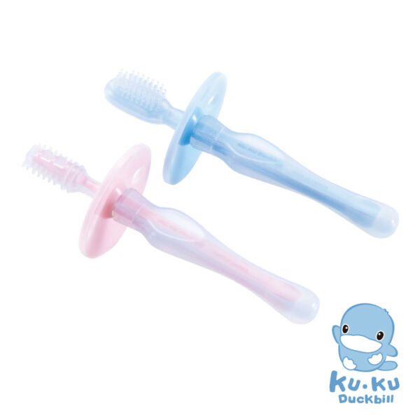 【合康連鎖藥局】KUKU酷咕鴨 幼兒學習矽膠牙刷組