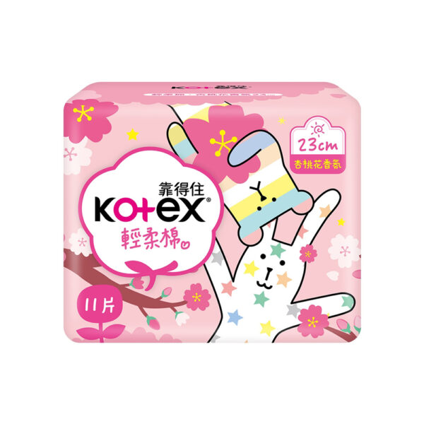 【合康連鎖藥局】靠得住 輕柔棉(杏桃花香氛)日用一般量23cm (11片)